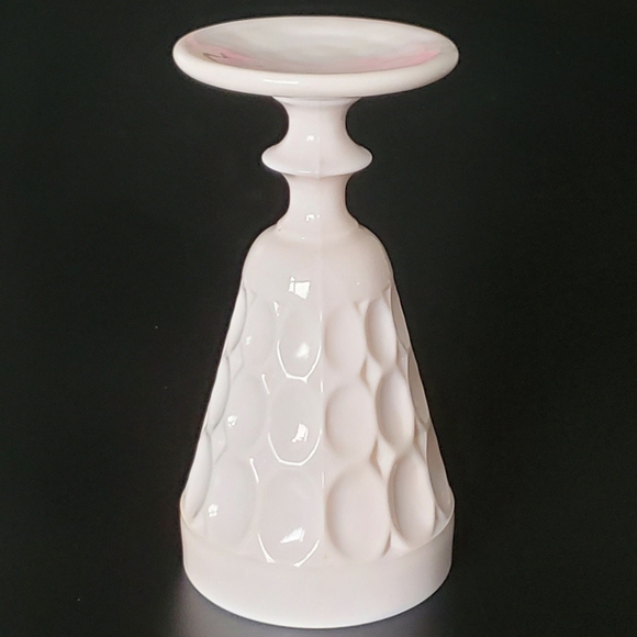 1950s (1) "Shell Pink Milk Glass" 6 3/8" Water Goblet by Jeannette - Picture 6 of 9